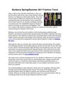 Burberry Spring/Summer 2011 Fashion Trend