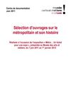 Bibliographie sur l'histoire du métro