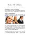 Hosted PBX Solutions
