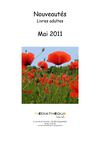 Nouveautés livres adultes Mai 2011
