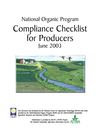 National Organic Program Compliance Checklist for Producers