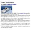 Private Yacht Charter