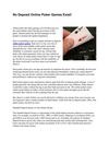 No Deposit Online Poker Games Exist!