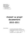 Projet documentaire 2011