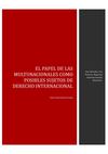 Multinacionales y su papel como posibles Sujetos de DI