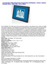 Computers & Accessories - Elo 1938L Open-Frame Touchscreen LCD Monitor - 19-Inch - Surface Acoustic Wave - 1440 x 900...