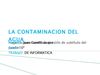 LA CONTAMINACION DEL AGUA