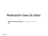 Realización base de datos