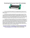 Reviewing the EasyLam Green Roll Laminator