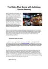 The Risks That Come with Arbitrage Sports Betting