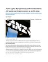 Fisher Capital Management Scam Prevention News: ANZ sounds warning on economy as profits jump