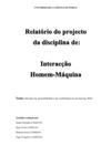 Relatório do trabalho de Interação Homem Máquina