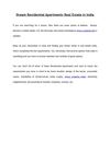 Dream Residential Apartments Real Estate in India