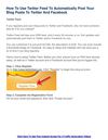 How To Use Twitter Feed To Automatically Post Your Blog Posts To Twitter And Facebook