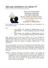 Mais que souhaitent vos clients ???