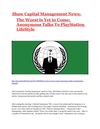 Shaw Capital Management News: The Worst Is Yet to Come: Anonymous Talks To PlayStation LifeStyle