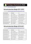 Schoolvakanties 2010-2011-2012 Belgie