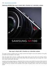 [Samsung NX100] New way to shoot with i-Function as a mirrorless camera