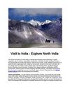 Visit to India - Explore North India