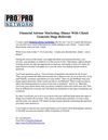 Financial advisor marketing: dinner with clients generate huge referrals