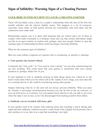 Signs Of Infidelity Warning Signs Of A Cheating Partner