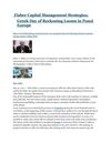 Fisher Capital Management Strategies: Greek Day of Reckoning Looms in Ponzi Europe