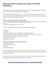 What You Need to Submit Your Book For Kindle Publishing