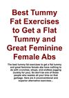 Best Tummy Fat Exercises to Get a Flat Tummy and Great Feminine Female Abs