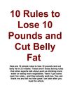 10 Rules to Lose 10 Pounds and Cut Belly Fat