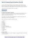 Tips For Creating Powerful Headlines That Sell