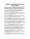 Mystery and Suspense Novels for Young Adults