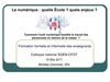 Intervention colloque national SGEN-CFDT - 18 Mai 2011 - Le numérique : quelle Ecole ? Quels enjeux ? La formation...