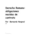 DERECHO ROMANO. Obligaciones nacidas de contrato