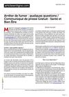 Arrêter de fumer : quelques questions