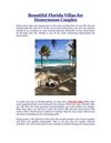Beautiful Florida Villas for Honeymoon Couples