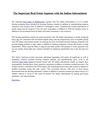 The Important Real Estate Segment With The Indian Subcontinent