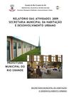 Relatório das Atividades da SMHADU de 2009