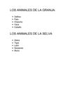 LOS ANIMALES