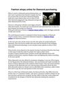 Fashion shops online for Diamond purchasing