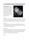 Luxury Watches Available in Fashion Shops Online