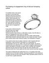 Purchasing an engagement ring at discount shopping online!