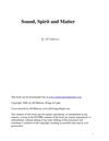 Sound, Spirit and Matter