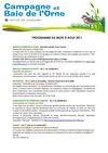 Programme d'août 2011