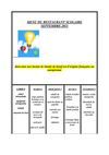 Menu septembre 2011