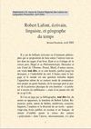 Robert Lafont, par Bernard Pasobrola (avril 2002)