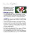 Easy To Learn Blackjack System