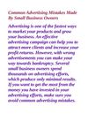Common Advertising Mistakes Made By Small Business Owners