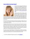 How to Make Hair Grow Faster