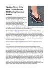 Fashion Street Style Shoe Trends for the 2012 SpringSummer Season