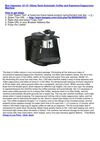 Capresso 121.01 Ultima Semi-Automatic Coffee and EspressoCappuccino Machine